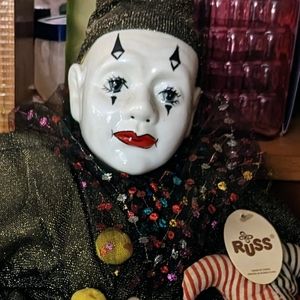 A. Ross ceramic clown doll